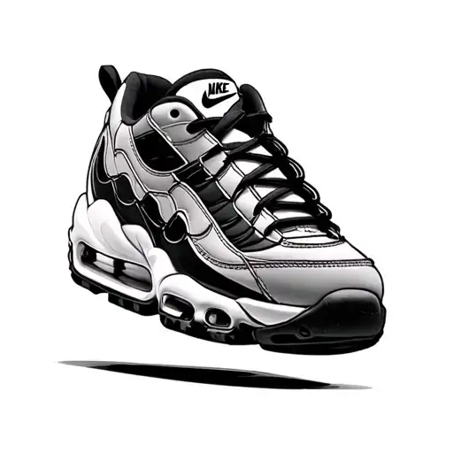 shoe nike air tn logo tattoo design idea