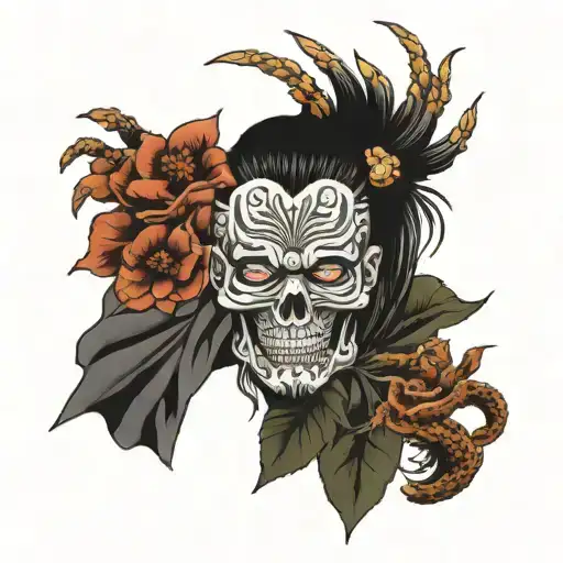 Pain Respect Bless And Death  tattoo design idea