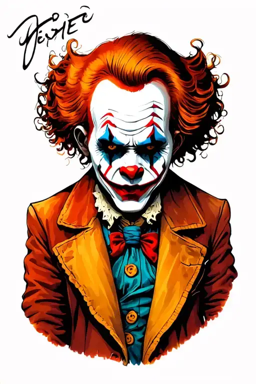 joker voodoo doll pennywise tattoo design idea