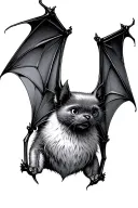 bat hanging upside tattoo design idea