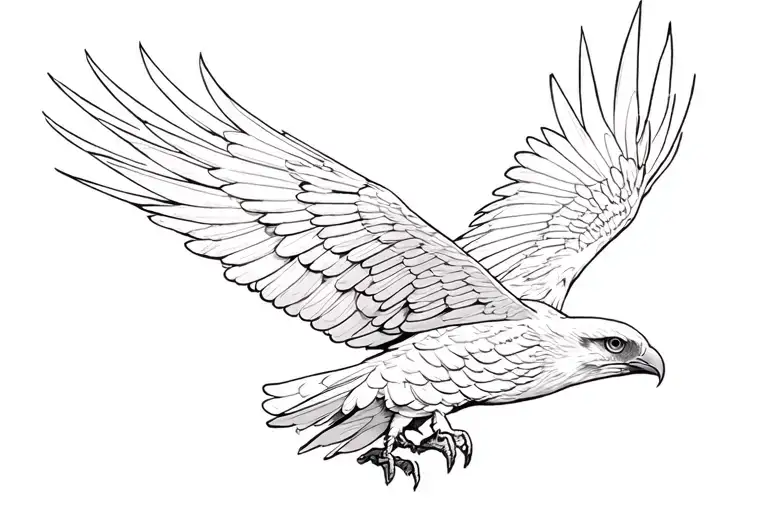 Red Kite Bird tattoo design idea