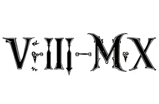 "VIII«··II·II·II·II·II·II·II·II·II«MX" tattoo design idea