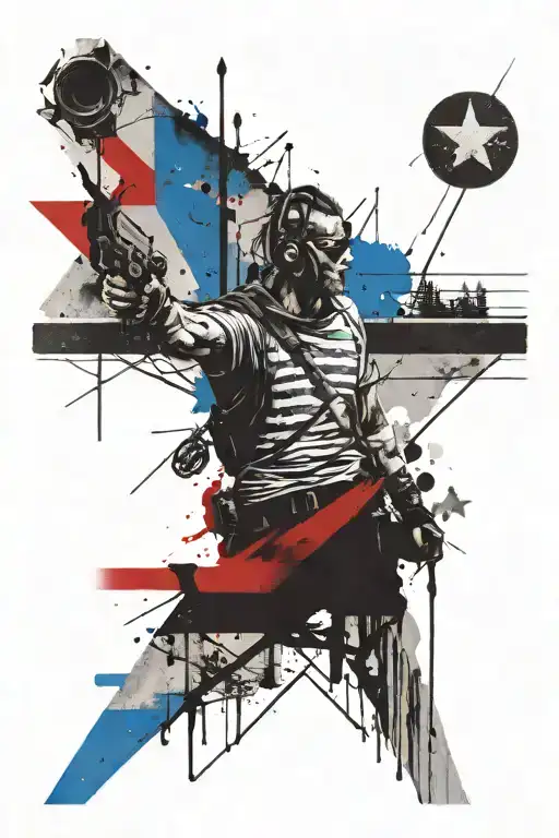 Isaiah 6:8 with thin red line and thin blue line tattoo tattoo design idea