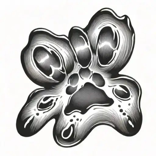 Dog Paw Print tattoo design idea