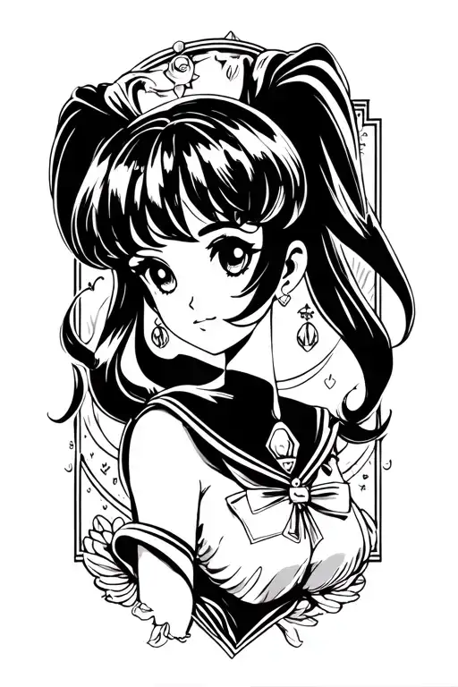 sailor moon tattoo design idea