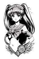 sailor moon tattoo design idea