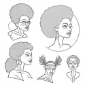 Afro bohemian tattoo design idea