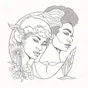 Afro bohemian tattoo design idea
