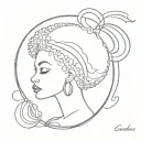 Afro bohemian tattoo design idea