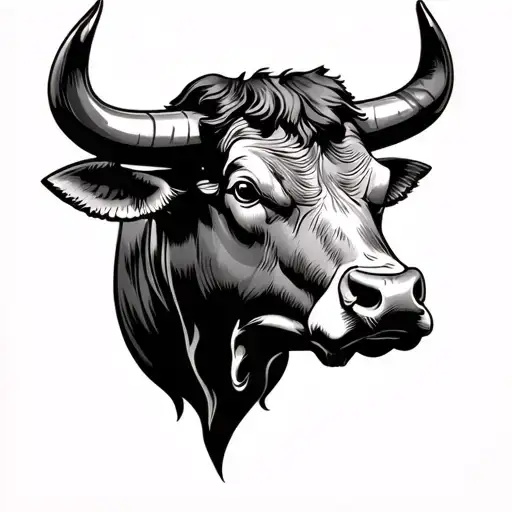 bulls head tattoo tattoo design idea