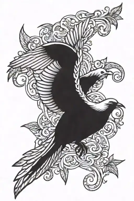dove and Grenade tattoo design idea