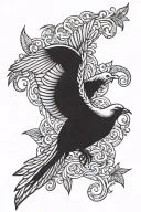 dove and Grenade tattoo design idea