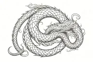 Jörmungandr wrapped tattoo design idea