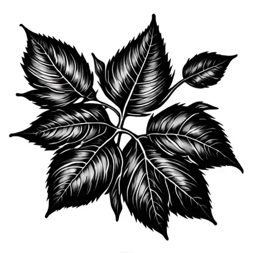 gincko biloba leaf Japanese style tattoo tattoo design idea