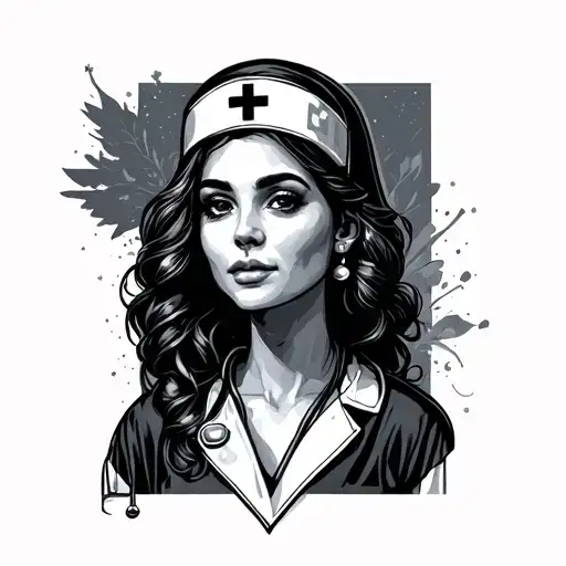 special nurse tattoo design idea