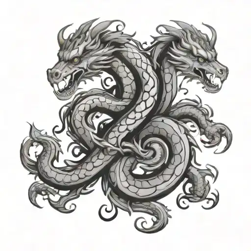 hydra greek tattoo design idea