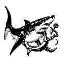 anchor and shark tattoo design idea