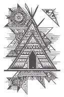 teepee, wild west tattoo design idea