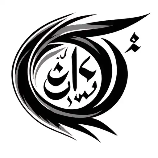 Haziq in Arabic calligraphy tattoo tattoo design idea