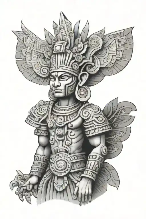 inca god inti tattoo design idea