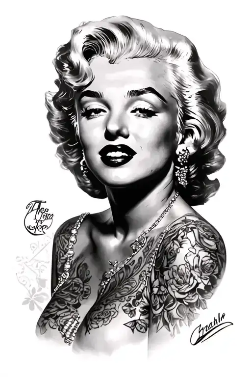 Marilyn monroe tattoo design idea