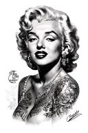Marilyn monroe tattoo design idea