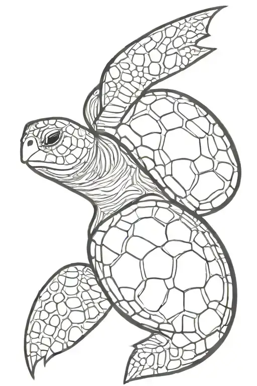turtle moon wrap my arm tattoo design idea