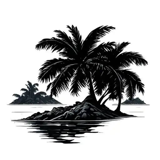 outline island Curacao A minimalist tattoo tattoo design idea