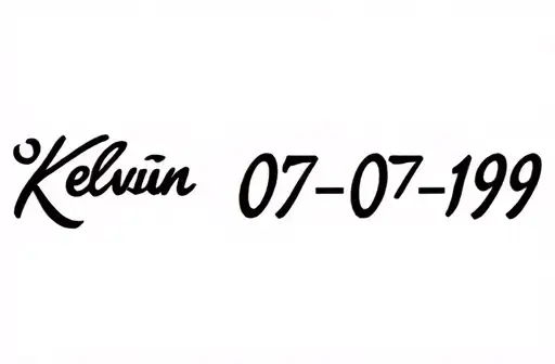 "Kelvin 07-07-199 " tattoo design idea
