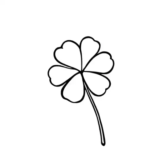 5 leaf clover tattoo design idea