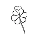 5 leaf clover tattoo design idea