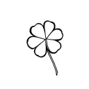 5 leaf clover tattoo design idea