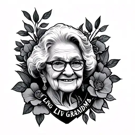 long live grandma tattoo design idea