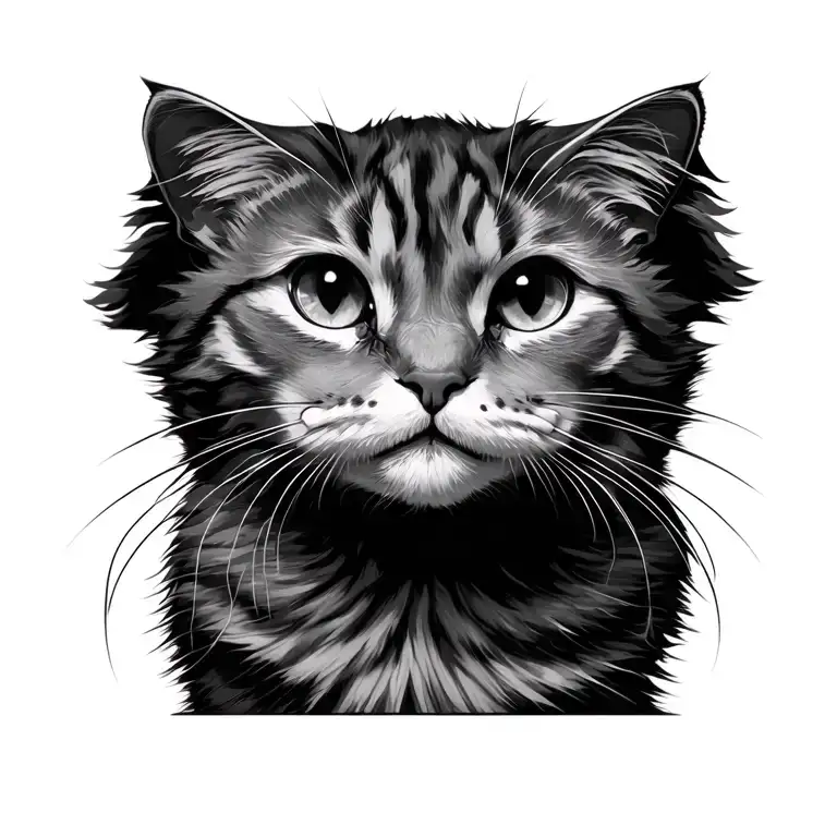 Cat pla tattoo design idea