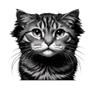 Cat pla tattoo design idea