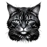 Cat pla tattoo design idea