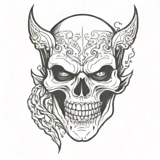vampire Skull Hand Tattoo Face Mask To Show tattoo design idea