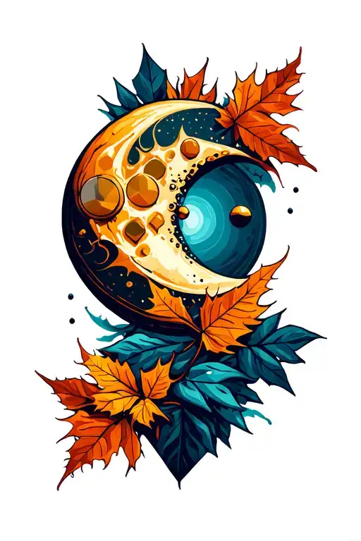 Autumn moon casino slot machine tattoo design idea