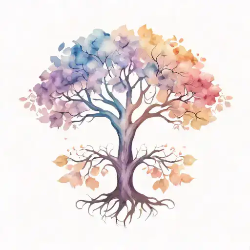 Create a family tree tattoo representing your family members tattoo design idea