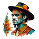 Trickster with bottom arches of Lapa and Favela tattoo design idea