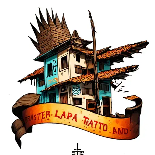 Trickster with bottom arches of Lapa and Favela tattoo design idea