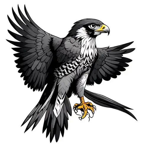 Falcon tattoo design idea