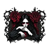 Depression depicted tattoo design idea