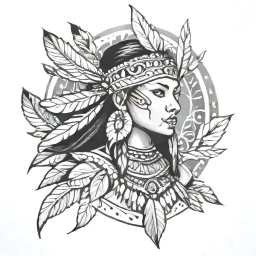 pocahontas tattoo design idea