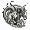 Aries And Capricorn tattoo design idea
