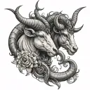 Aries And Capricorn tattoo design idea
