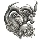 Aries And Capricorn tattoo design idea
