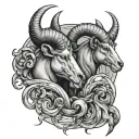 Aries And Capricorn tattoo design idea