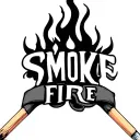 a match with the word smoke and a flame with the word fire tattoo design idea