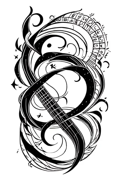 music bindrune tattoo design idea